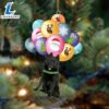 Schipperke With Balloons Christmas Ornament, Gift For Christmas Dog Loves 2 Schipperke With Balloons Christmas Ornament, Gift For Christmas