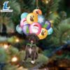 Schnoodle With Balloons Christmas Ornament, Gift For Christmas Dog Loves 3 Schnoodle With Balloons Christmas Ornament, Gift For Christmas