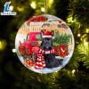 Christmas 2024 Scottish Terrier With Red Truck Christmas Ornament, Gift For Christmas 3 Scottish Terrier With Red Truck Christmas Ornament, Gift For Christmas