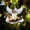 Sheepadoodle On The Hands Of Jesus Ornament, Gift For Christmas Dog Loves 3 Sheepadoodle On The Hands Of Jesus Ornament, Gift For Christmas
