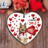 Christmas 2024 Shetland Sheepdog Happy Valentine's Day Ornament, Gift For Christmas 2 Shetland Sheepdog Happy Valentine's Day Ornament, Gift For Christmas
