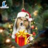 Shetland Sheepdog-Dogs Give Gifts Hanging Ornament, Gift For Christmas Dog Loves 3 Shetland Sheepdog-Dogs Give Gifts Hanging Ornament, Gift For Christmas