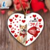 Shiba Inu Happy Valentine's Day Ornament, Gift For Christmas