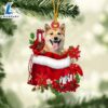 Shiba Inu In Gift Bag Christmas Ornament, Gift For Christmas Dog Loves 2 Shiba Inu In Gift Bag Christmas Ornament, Gift For Christmas