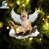Shiba Inu On The Hands Of Jesus Ornament, Gift For Christmas