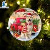 Christmas 2024 Shiba Inu With Red Truck Christmas Ornament, Gift For Christmas 3 Shiba Inu With Red Truck Christmas Ornament, Gift For Christmas