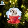 Shih Tzu On The Cup Christmas Ornament, Gift For Christmas Dog Loves 3 Shih Tzu On The Cup Christmas Ornament, Gift For Christmas