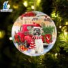 Shih Tzu With Red Truck Christmas Ornament, Gift For Christmas