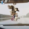 Shih-Tzu And Eagle American Flag Ornament, Gift For Christmas Dog Loves 2 Shih-Tzu And Eagle American Flag Ornament, Gift For Christmas
