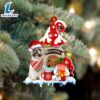Shih-Tzu With Mushroom House Christmas Ornament, Gift For Christmas Dog Loves 2 Shih-Tzu With Mushroom House Christmas Ornament, Gift For Christmas