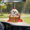 Shih-Tzu With Rose & Heart Ornament, Gift For Christmas Dog Loves 3 Shih-Tzu With Rose & Heart Ornament, Gift For Christmas