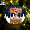 Siberian Husky Kissing Booth Christmas Ornament, Gift For Christmas