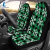 Snow Flower Blue Pattern Car Seat Covers Car Decor 2 Snow Flower Blue Pattern Car Seat Covers