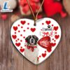 St Bernard Happy Valentine's Day Ornament, Gift For Christmas