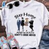 Stay Home And Watch Schitts Creek Movies Shirt, Ew David,Moira Rose Merry Christmas Shirt