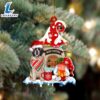 St-Bernard With Mushroom House Christmas Ornament, Gift For Christmas Dog Loves 3 St-Bernard With Mushroom House Christmas Ornament, Gift For Christmas