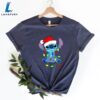 Stitch Christmas Shirt, Stitch Xmas Tree Santa Hat Present Christmas Xmas Shirt, Stitch Holiday Shirt, Stitch Disney Xmas Shirt
