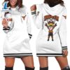 Texas Longhorns NCAA Classic White 3D Hoodie Dress 2 Texas Longhorns NCAA Classic White 3D Hoodie Dress
