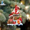 Toy-Poodle With Mushroom House Christmas Ornament, Gift For Christmas