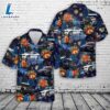 US Police Cars Blue Line Christmas Tree Hawaiian Shirt