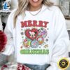 VIntage Disney Mickey And Friends Heart Shape Merry Christmas Sweatshirt