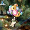 Welsh Corgi With Balloons Christmas Ornament, Gift For Christmas