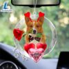 Welsh Corgi With Rose & Heart Balloon Ornament, Gift For Christmas
