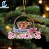 Welsh Terrier Dogs In The Basket Ornament, Gift For Christmas