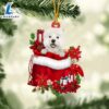 West Highland White Terrier In Gift Bag Christmas Ornament, Gift For Christmas Dog Loves 3 West Highland White Terrier In Gift Bag Christmas Ornament, Gift For Christmas
