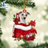 Whippet In Gift Bag Christmas Ornament, Gift For Christmas