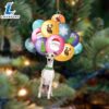 Whippet With Balloons Christmas Ornament, Gift For Christmas Dog Loves 3 Whippet With Balloons Christmas Ornament, Gift For Christmas