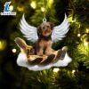 Yorkiepoo On The Hands Of Jesus Ornament, Gift For Christmas