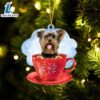 Yorkshire Terrier On The Cup Christmas Ornament, Gift For Christmas Dog Loves 2 Yorkshire Terrier On The Cup Christmas Ornament, Gift For Christmas