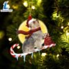 Yorkshire-Terrier On The Candy Cane Christmas Ornament, Gift For Christmas