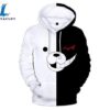 Danganronpa Monokuma Black&ampWhite Bear Halloween 3D Pullover Hoodie Jacket Cosplay Costume Unisex