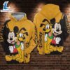Disney Hoodie Mickey Mouse Hoodie Minnie Mouse And Pluto Yellow Black 3d Hoodie Zip Hoodie