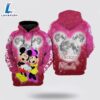 Disney Minnie And Mickey Mouse Love Mickey And Mininie Head Moon Twinkle Pink Hoodie