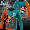 Miami Dolphins Mickey Mouse Disney Men And Women 3d Full Printing Hoodie - Gift for Mickey Fans