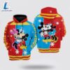 Mickey Kiss Minnie Over Printed 3D Hoodie - Mickey 3D Shirts Gift