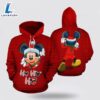 Mickey Mouse Christmas Ho Ho Ho Red Over Print 3D Hoodie- Mickey 3D Shirts Gift 2 Mickey Mouse Christmas Ho Ho Ho Red Over Print 3D Hoodie- Mickey 3D Shirts Gift