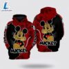 Mickey Mouse Glitter Red And Black Over Print 3D Hoodie - Mickey 3D Shirts Gift