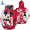 NFL Kansas City Chiefs With Mickey 3D All Over Print Hoodie
