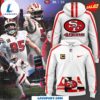 San Francisco 49ers White Hoodie with Red Stripes on the Sleeves 7 San Francisco 49ers White Hoodie with Red Stripes on the Sleeves