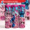 3D Inflated Stitch Pink Valentine 20oz Skinny Tumbler Valentine's Day Gift