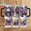 40oz Gothic Pattern Tumbler With Straw