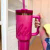 Barbie Themed Tumbler With Handle And Straw 6 Barbie Themed Tumbler With Handle And Straw