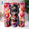 Cute Bear Valentines Sundae 20 Oz Skinny Tumbler, Bear Tumbler, Valentine Tumbler 2 Cute Bear Valentines Sundae 20 Oz Skinny Tumbler, Bear Tumbler, Valentine Tumbler