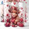 Cute Highland Cow Valentine 20 Oz Skinny Tumbler, Highland Cow Tumbler, Valentine Tumbler 2 Cute Highland Cow Valentine 20 Oz Skinny Tumbler, Highland Cow Tumbler, Valentine Tumbler