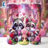 Cute Racoon Valentines 20 Oz Skinny Tumbler, Valentine Tumbler 3 Cute Racoon Valentines 20 Oz Skinny Tumbler, Valentine Tumbler
