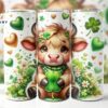 Cute St Patrick's Day Highland Cow 20 Oz Skinny Tumbler, Highland Cow Tumbler, St Patrick's Tumbler 2 Cute St Patrick's Day Highland Cow 20 Oz Skinny Tumbler, Highland Cow Tumbler, St Patrick's Tumbler